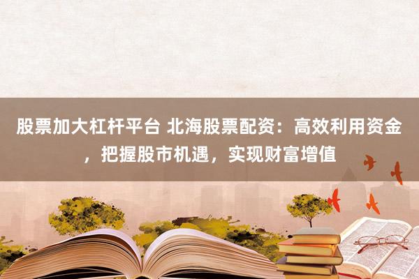 股票加大杠杆平台 北海股票配资：高效利用资金，把握股市机遇，实现财富增值