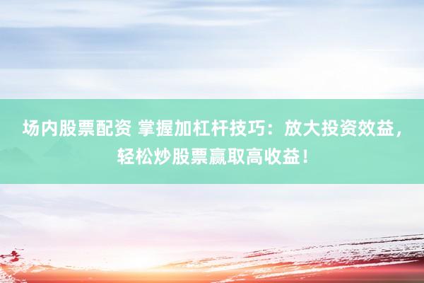 场内股票配资 掌握加杠杆技巧：放大投资效益，轻松炒股票赢取高收益！